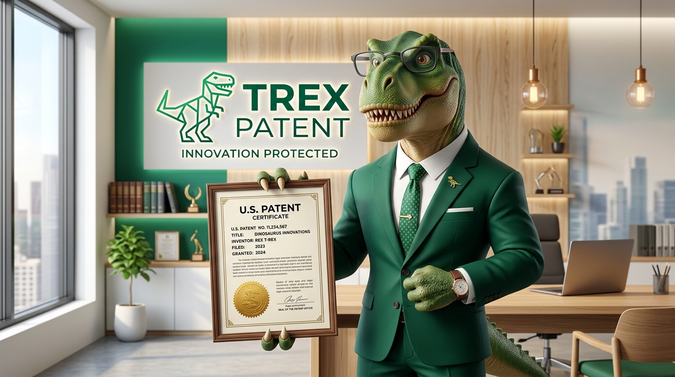 공룡국제특허사무소 T-Rex 변리사 캐릭터 삽화
